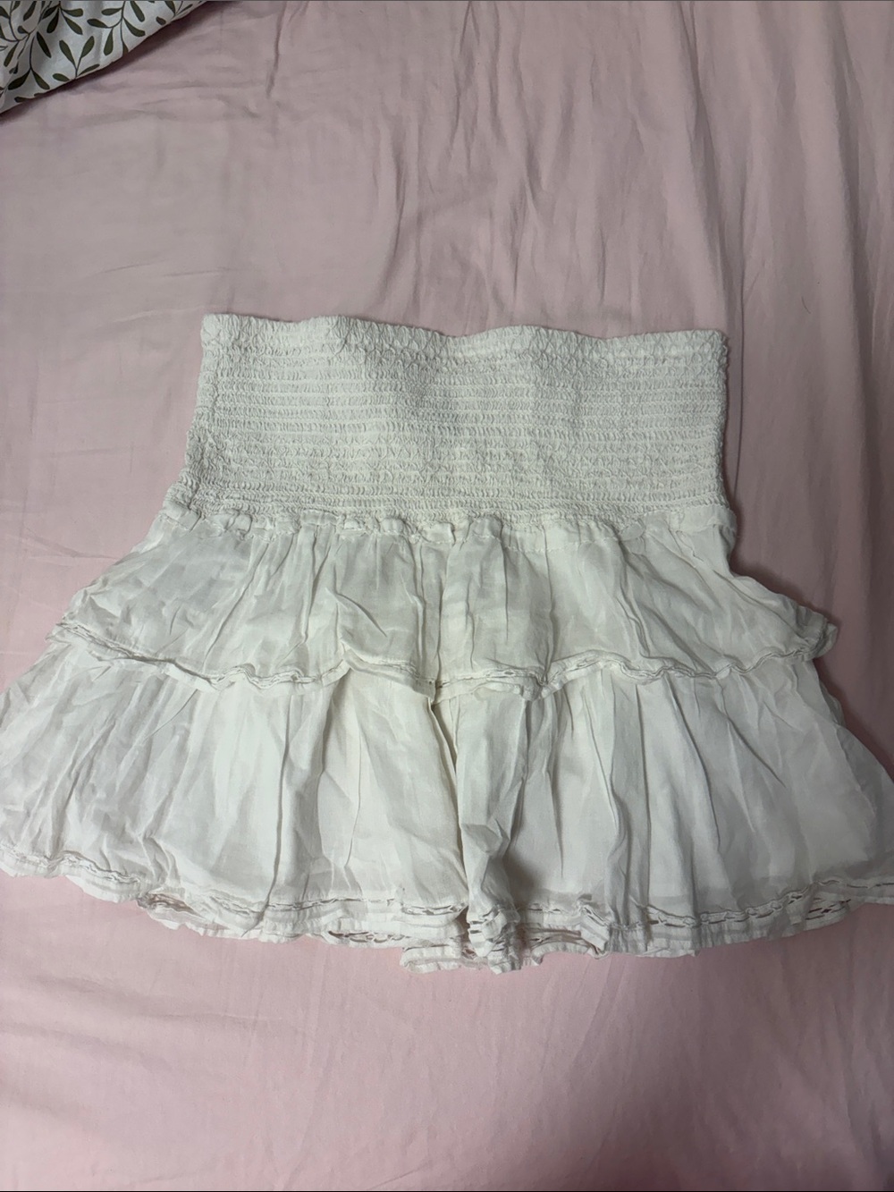 Sunday Best White Tiered Ruffle Mini Skirt